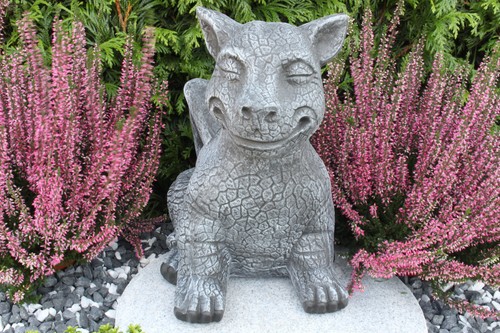 Steinfigur drache gartenfigur - steinfigur, drache,