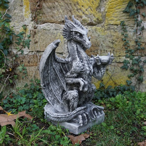 Drache alien dino steinfigur - drache,