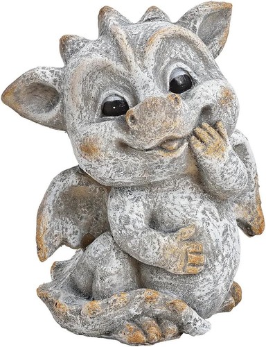 Gartenfigur drache stehend - gartenfigur,