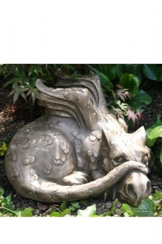 Gartenfigur drache old smug - gartenfigur, smug"