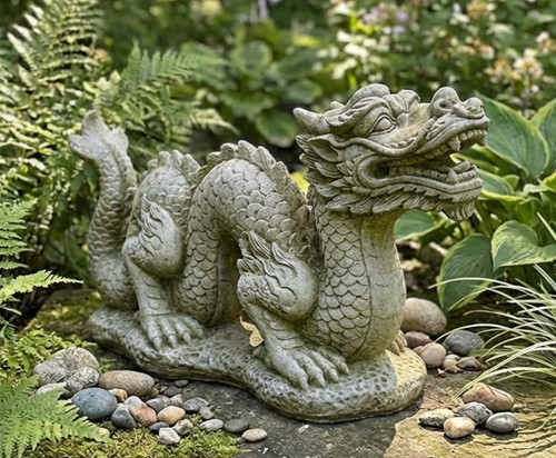 Große drachenfigur steinguss - drachenfigur,