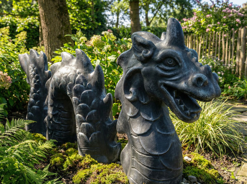 Große drachenfigur steinguss - drachenfigur,