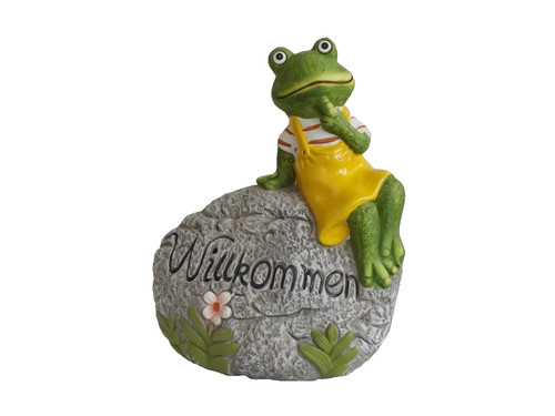 Frosch auf stein garten - frosch, deko