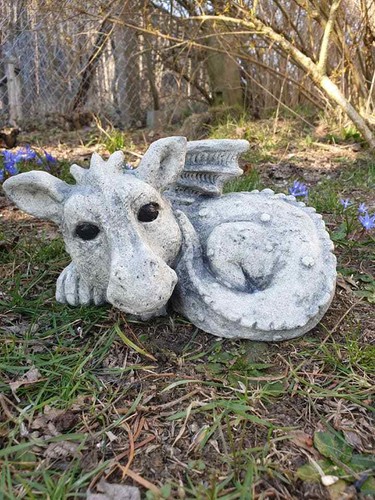 Steinfigur drache drachen tier - drache,