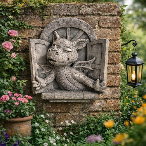 Gartenfigur gartendrache - gartendrache,